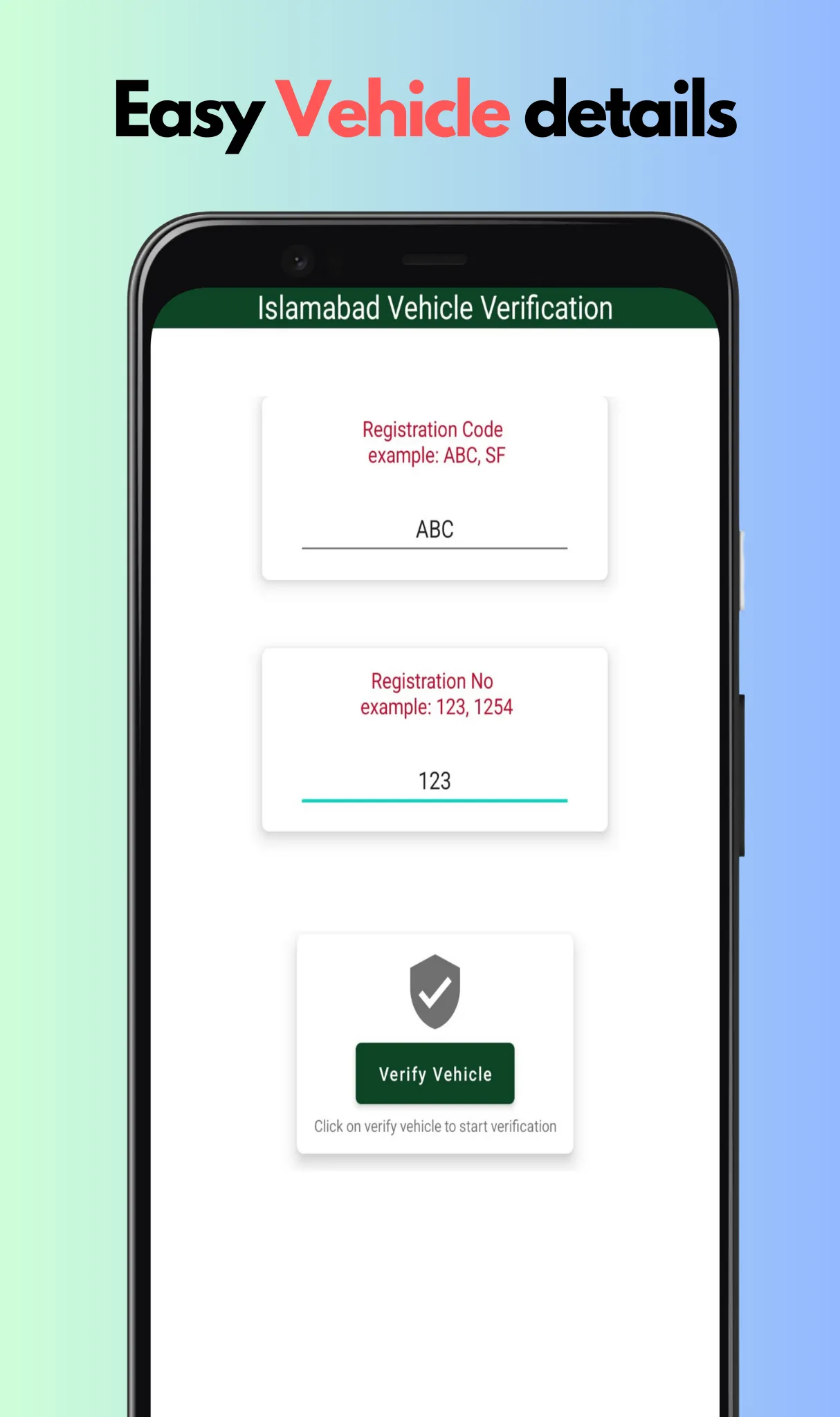 Vehicle Verification Pakistan | Indus Appstore | Screenshot