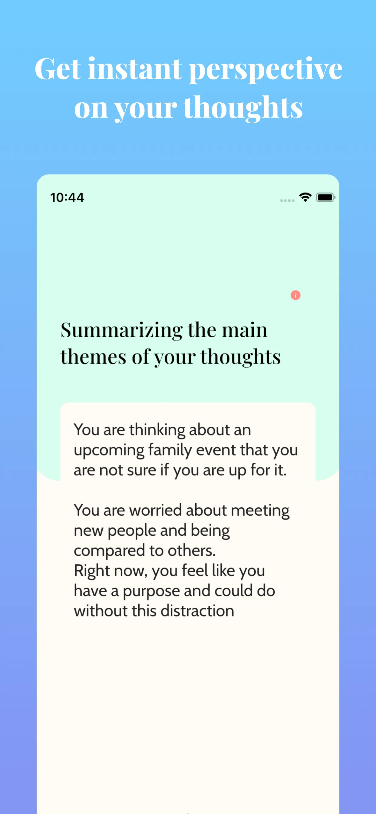 6000 thoughts | AI Life Coach | Indus Appstore | Screenshot