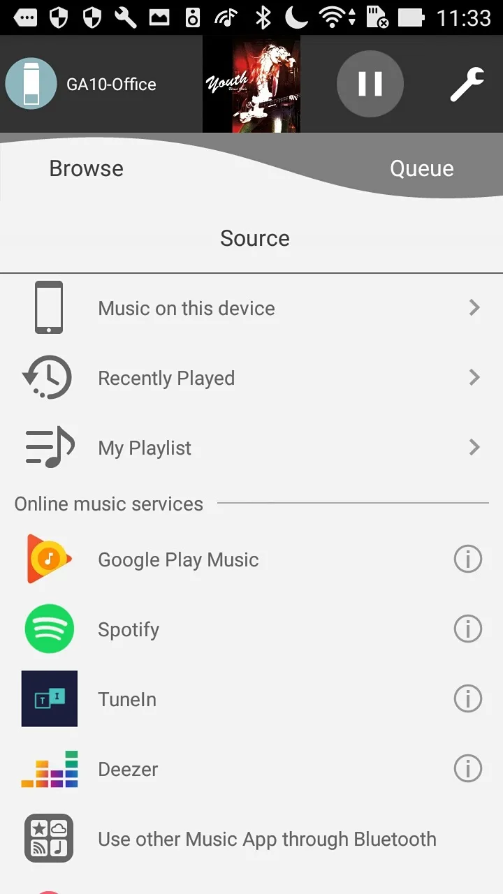 Panasonic Music Control | Indus Appstore | Screenshot