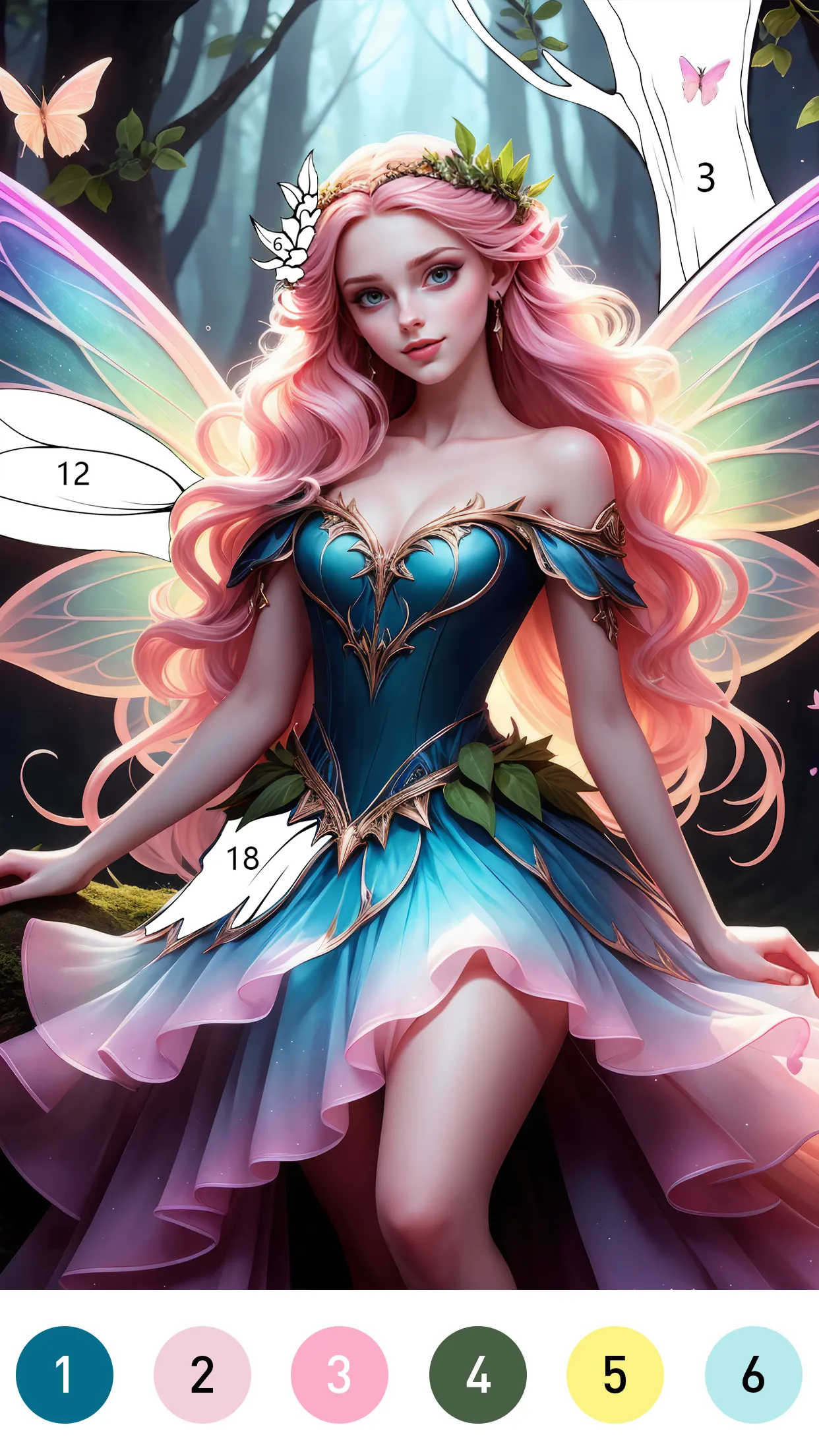 Fairytale Color by number game | Indus Appstore | Screenshot