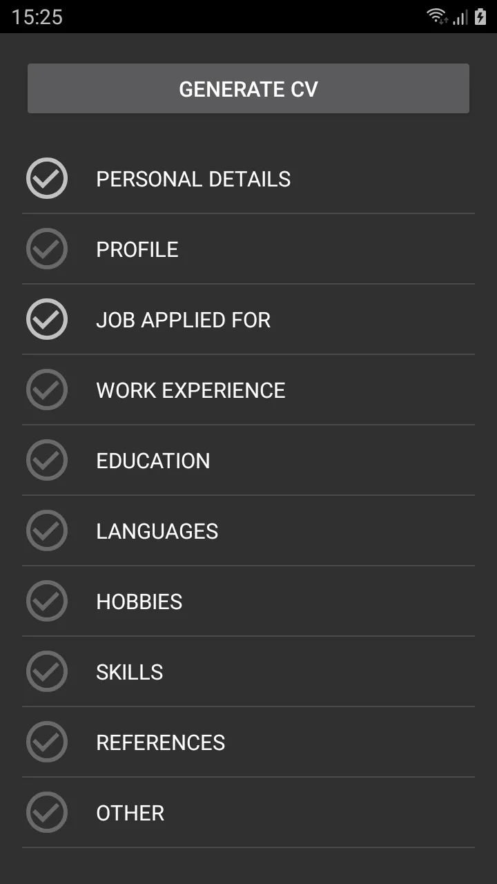 Curriculum Vitae | Indus Appstore | Screenshot