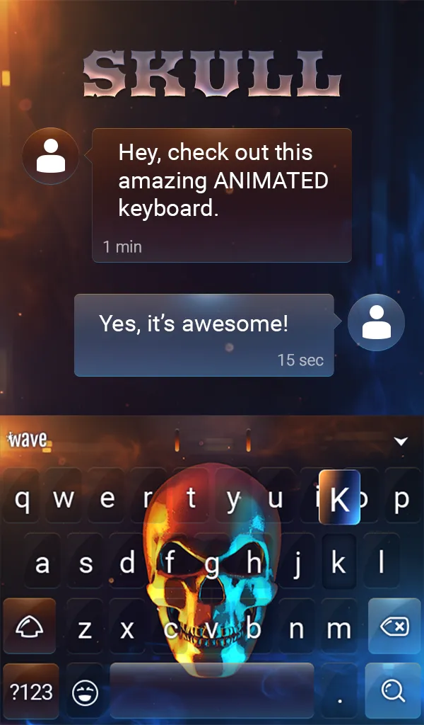 Skull Keyboard & Wallpaper | Indus Appstore | Screenshot