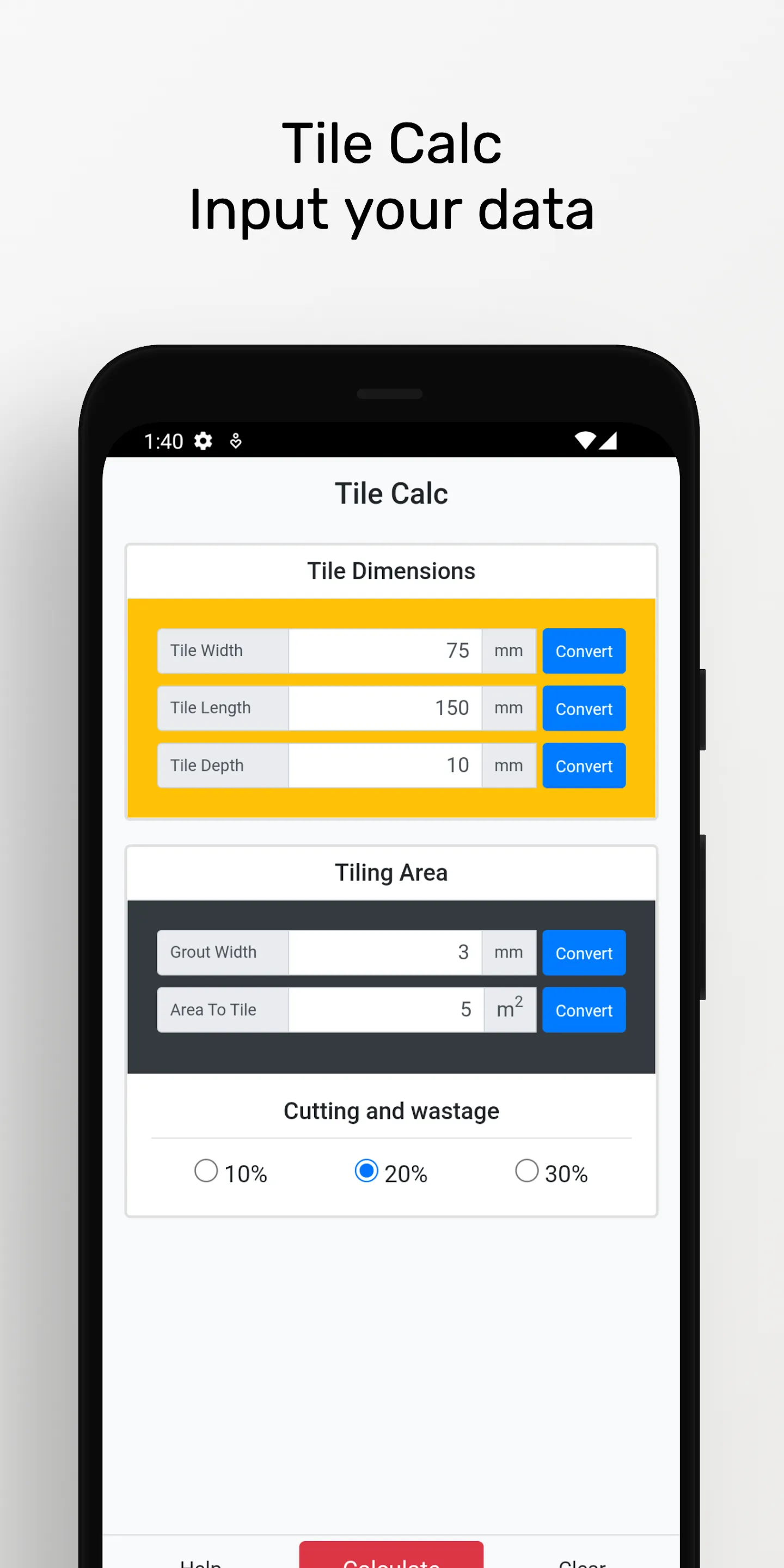 Tile Calc | Indus Appstore | Screenshot