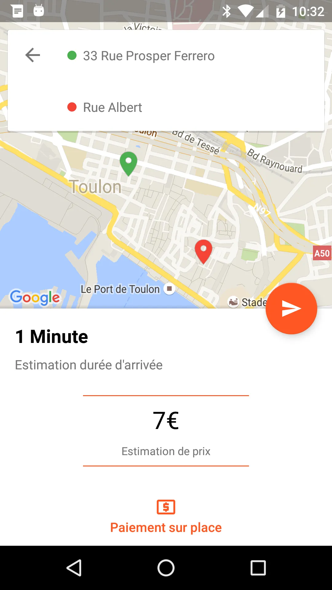 Taxi Toulon | Indus Appstore | Screenshot