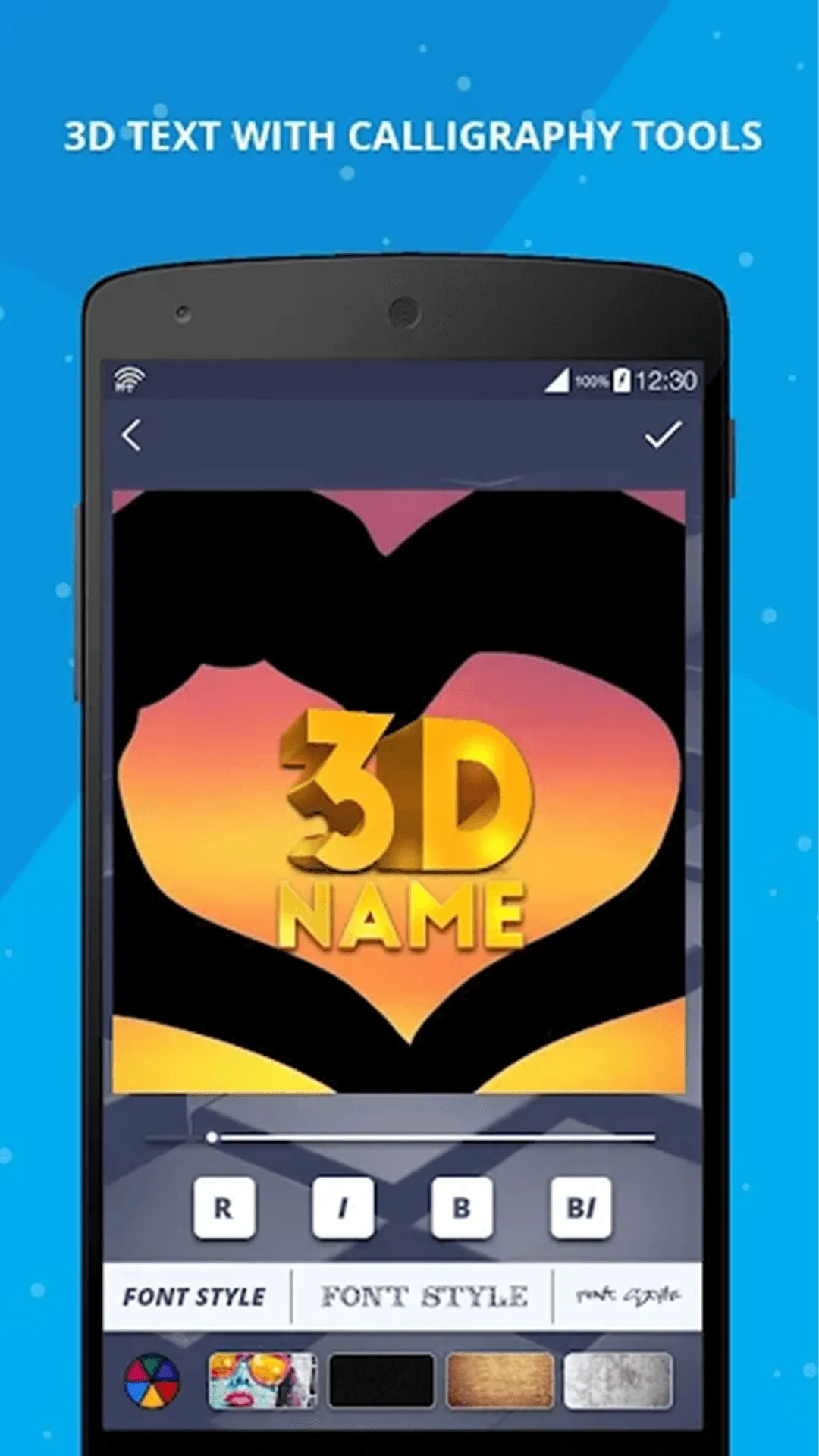 3D Name on Pics - 3D Text | Indus Appstore | Screenshot