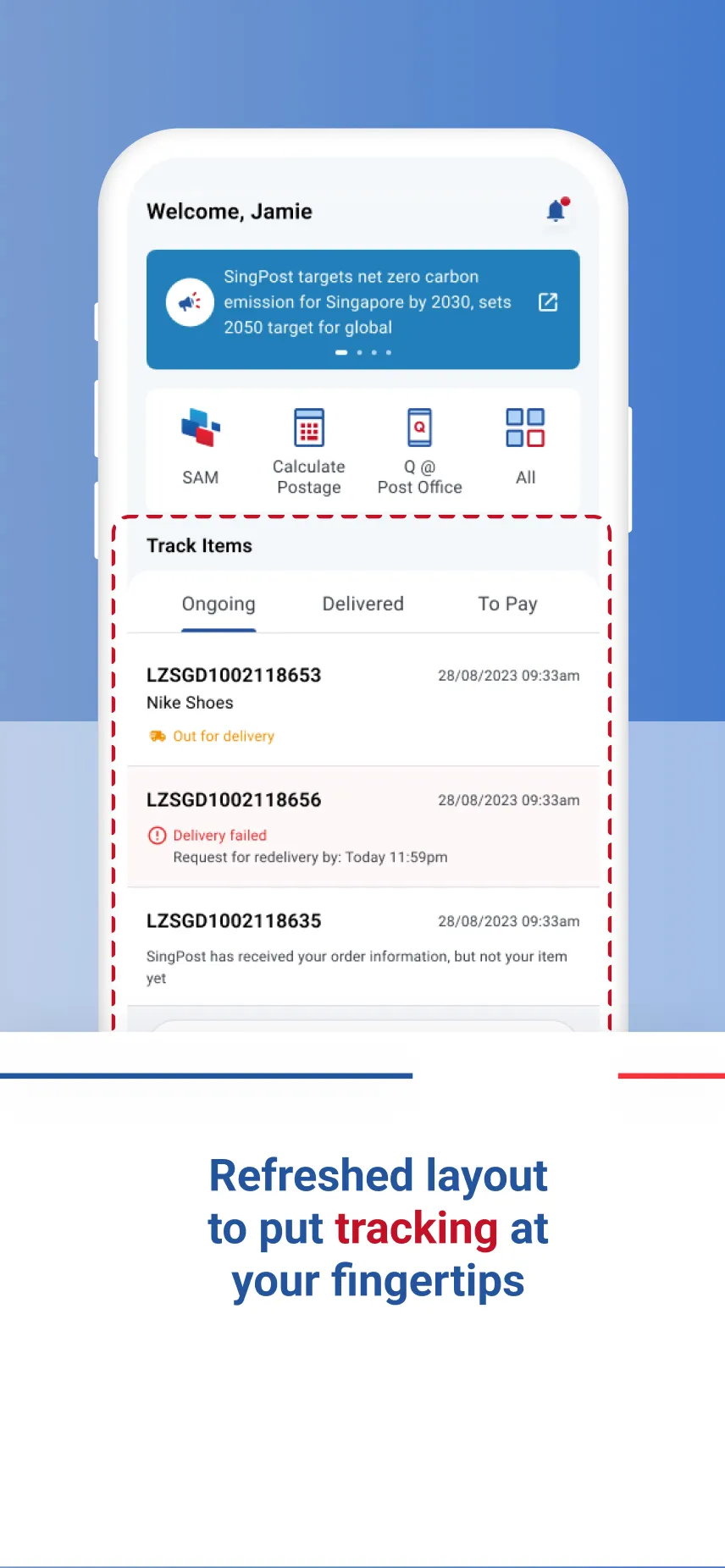 SingPost Mobile App | Indus Appstore | Screenshot