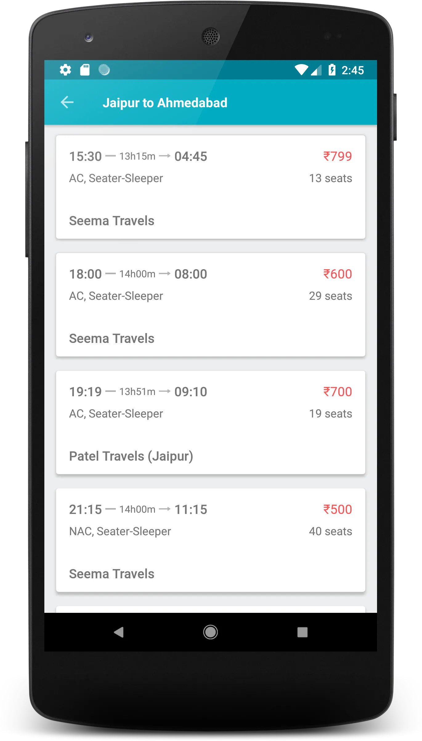 Seema Travels | Indus Appstore | Screenshot