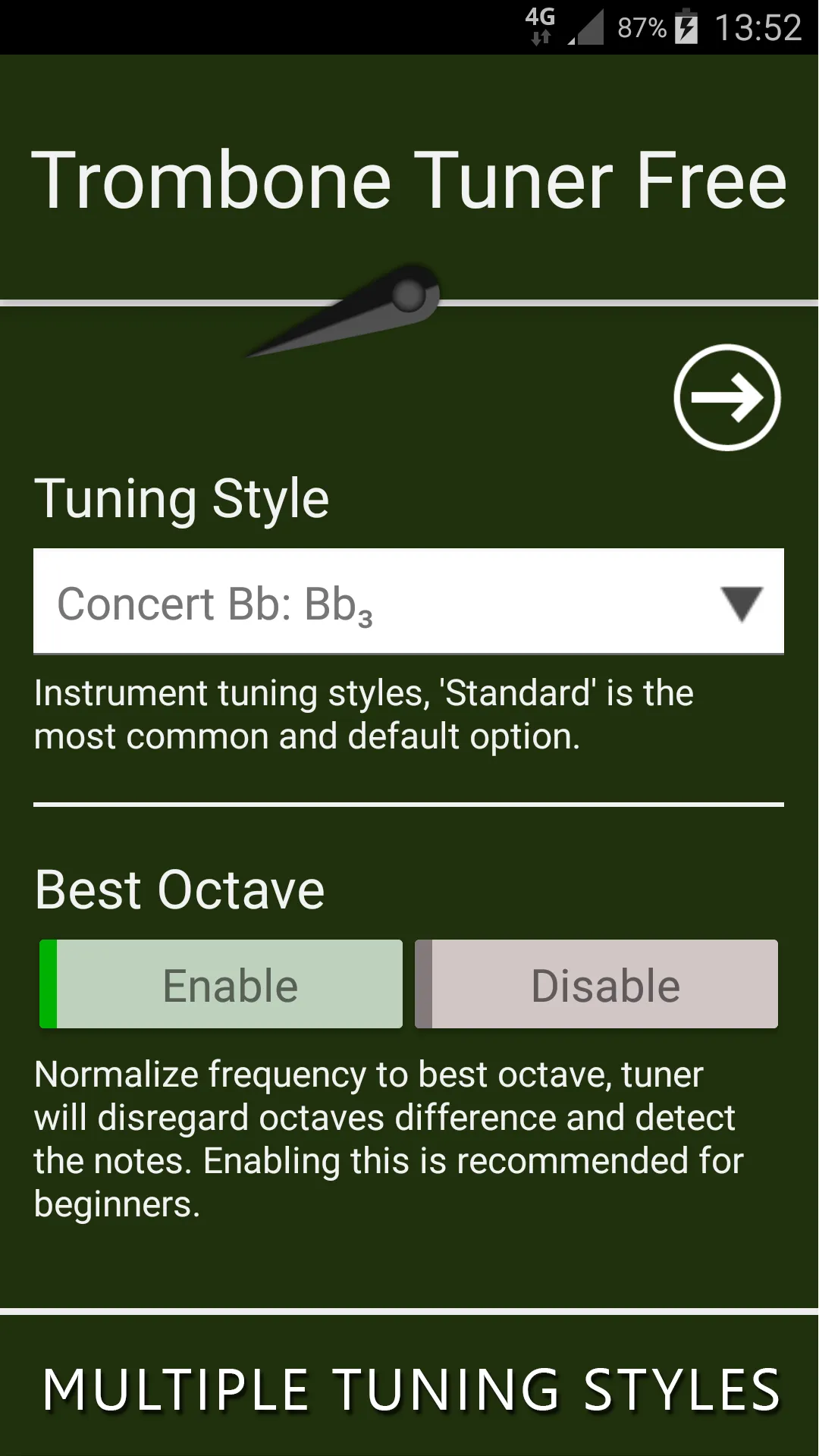 Trombone Tuner: Fast & Precise | Indus Appstore | Screenshot