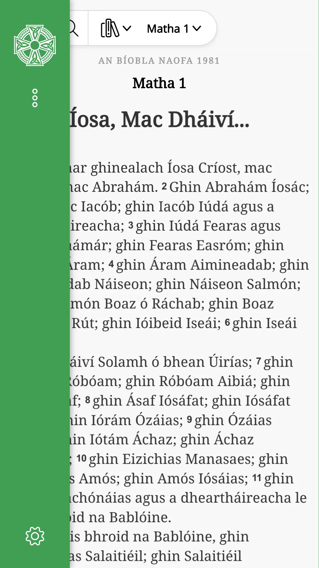 An Bíobla Naofa (Irish Bible) | Indus Appstore | Screenshot