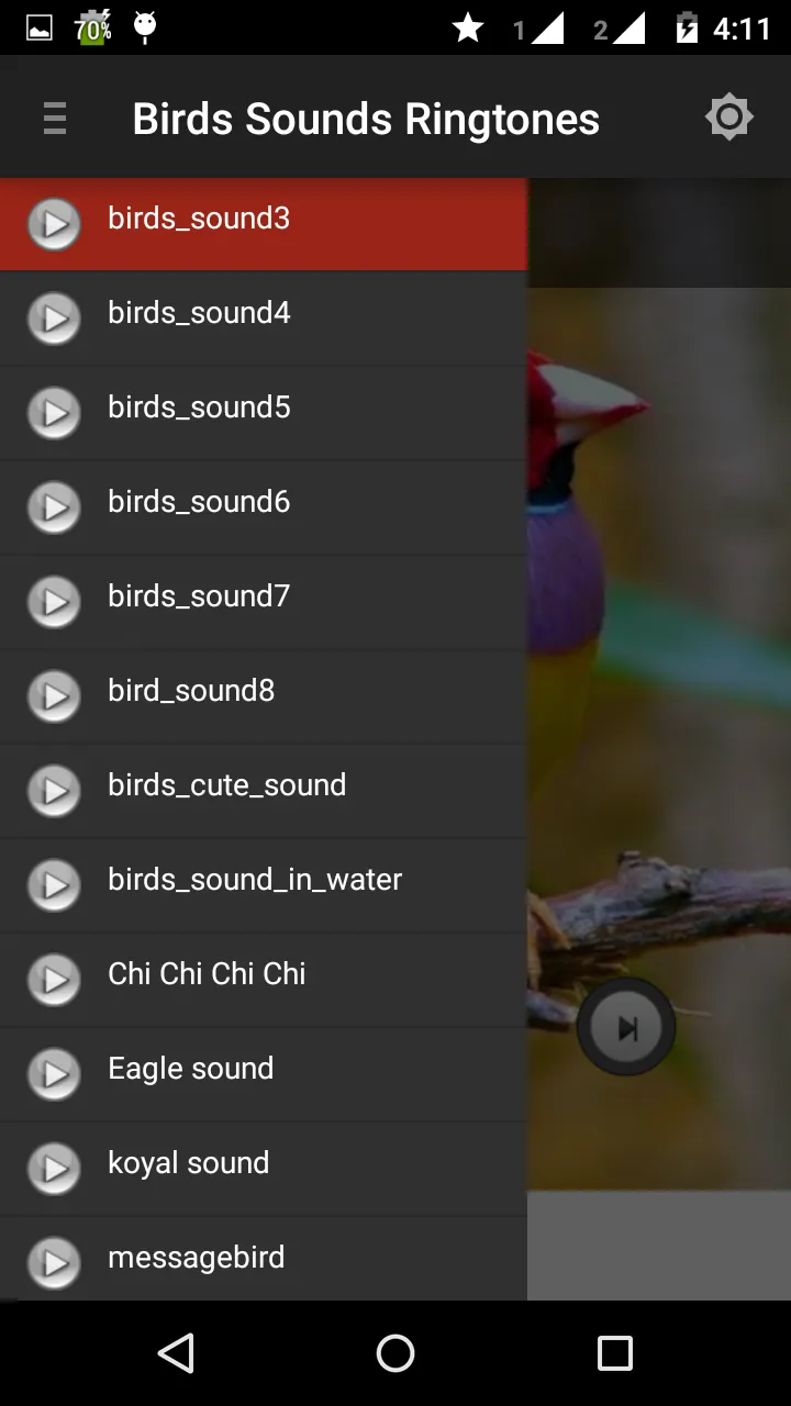 Birds sounds ringtones | Indus Appstore | Screenshot