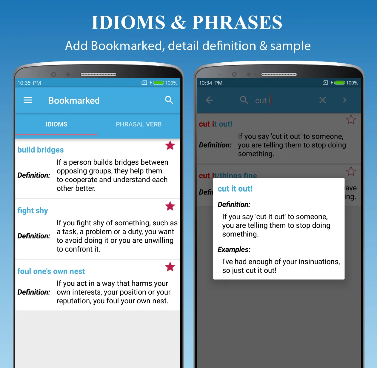 English Idioms & Phrasal Verbs | Indus Appstore | Screenshot