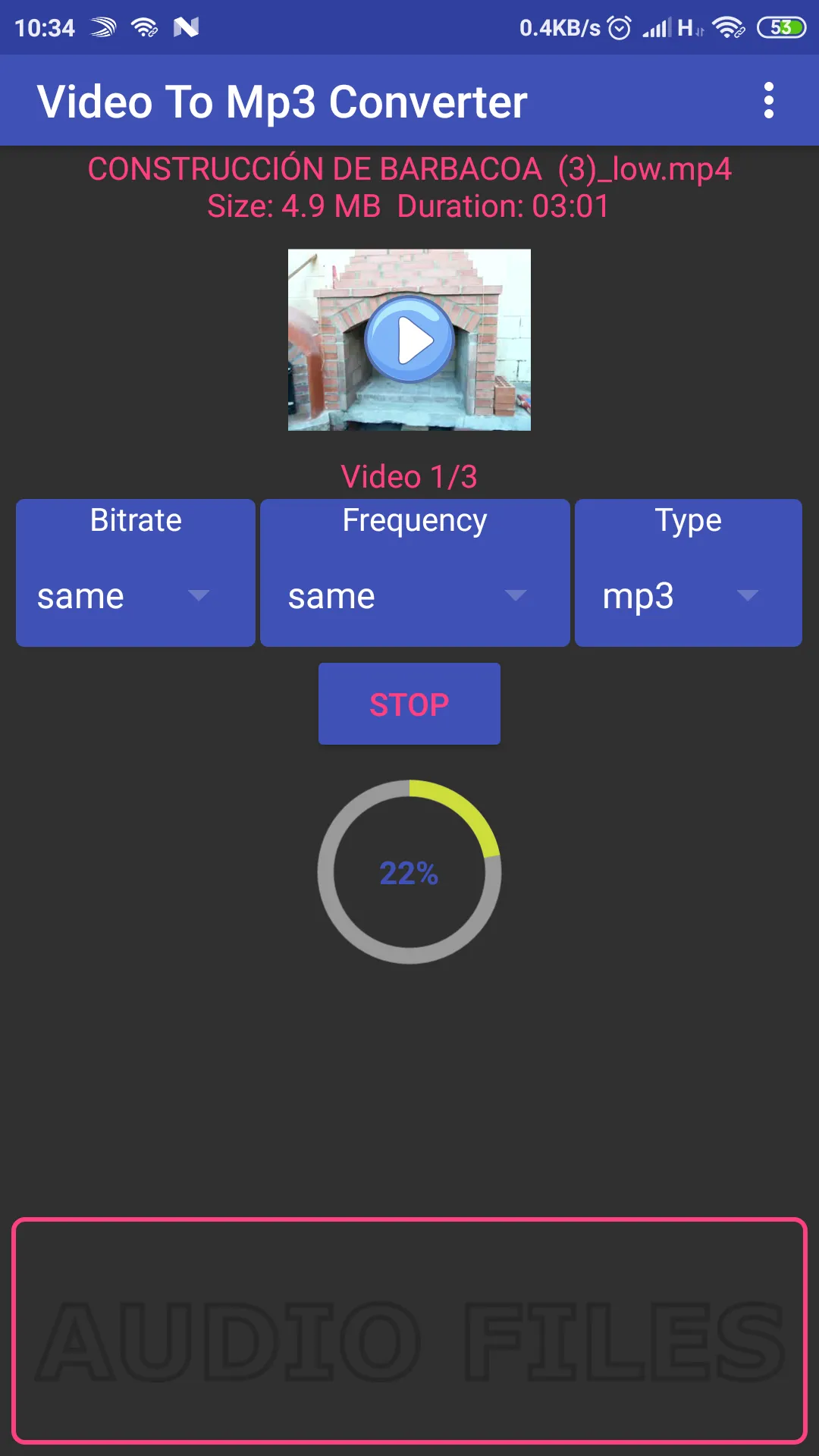 Video to mp3, mp2, aac or wav. | Indus Appstore | Screenshot