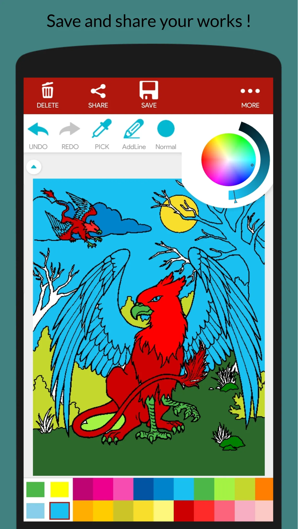 Fantasy Creature Coloring Book | Indus Appstore | Screenshot