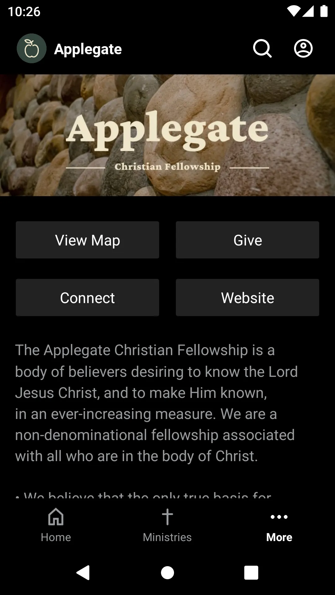 Applegate Christian Fellowship | Indus Appstore | Screenshot