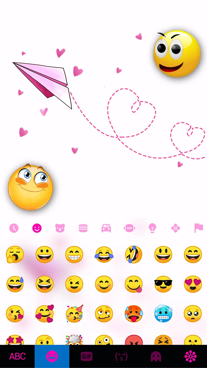 Pink Love Doodle Keyboard Back | Indus Appstore | Screenshot