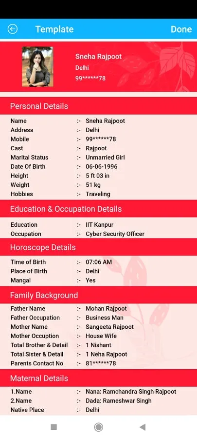 ShubhLabh Shaadi BioData Maker | Indus Appstore | Screenshot