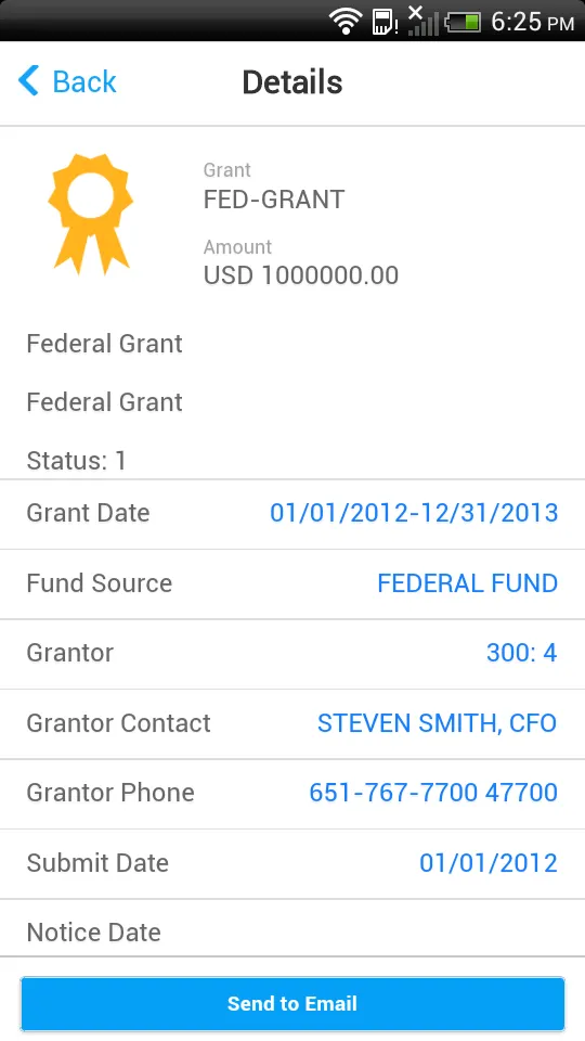 Infor Lawson Mobile Grants | Indus Appstore | Screenshot