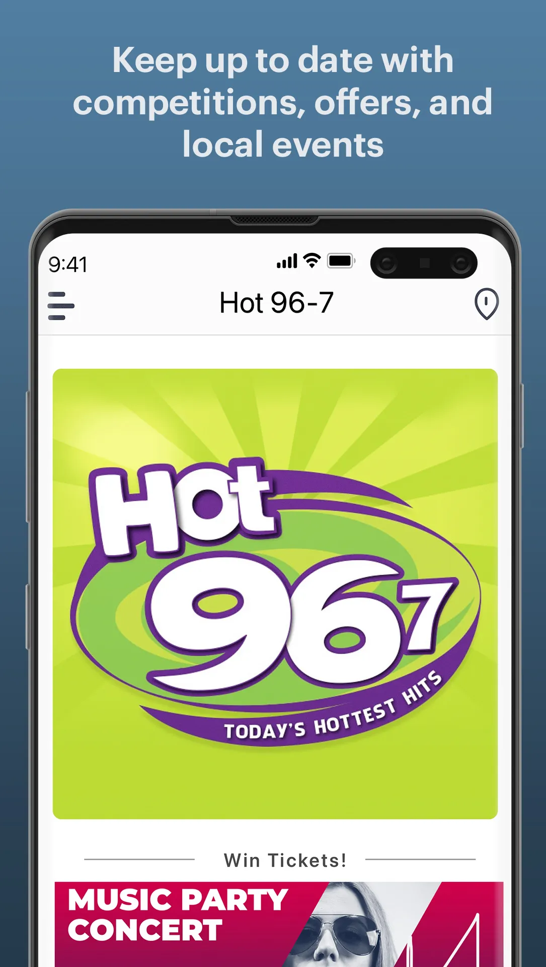 Hot 96-7 | Indus Appstore | Screenshot