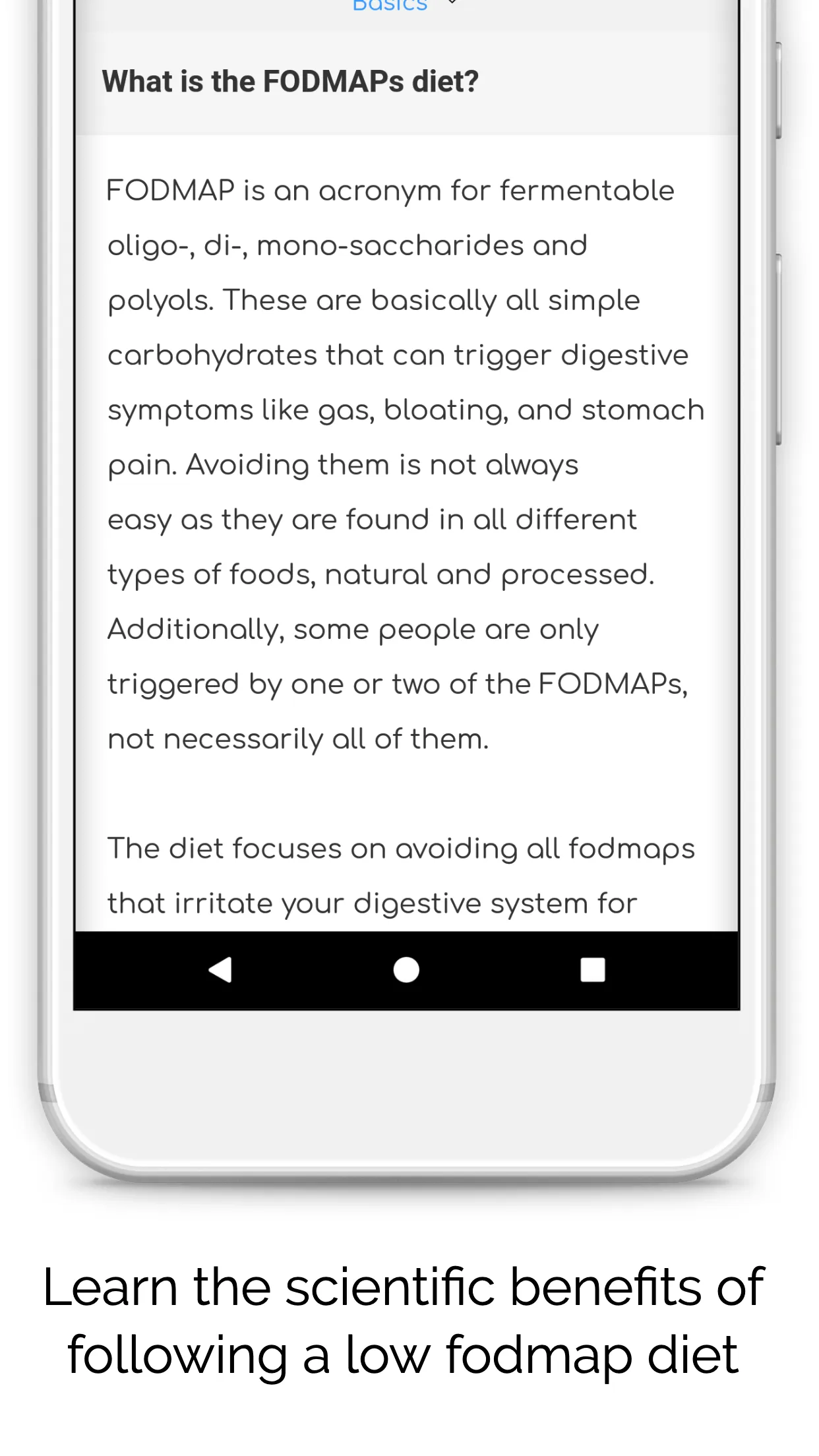 My Fodmap: SIBO Diet Tracker | Indus Appstore | Screenshot