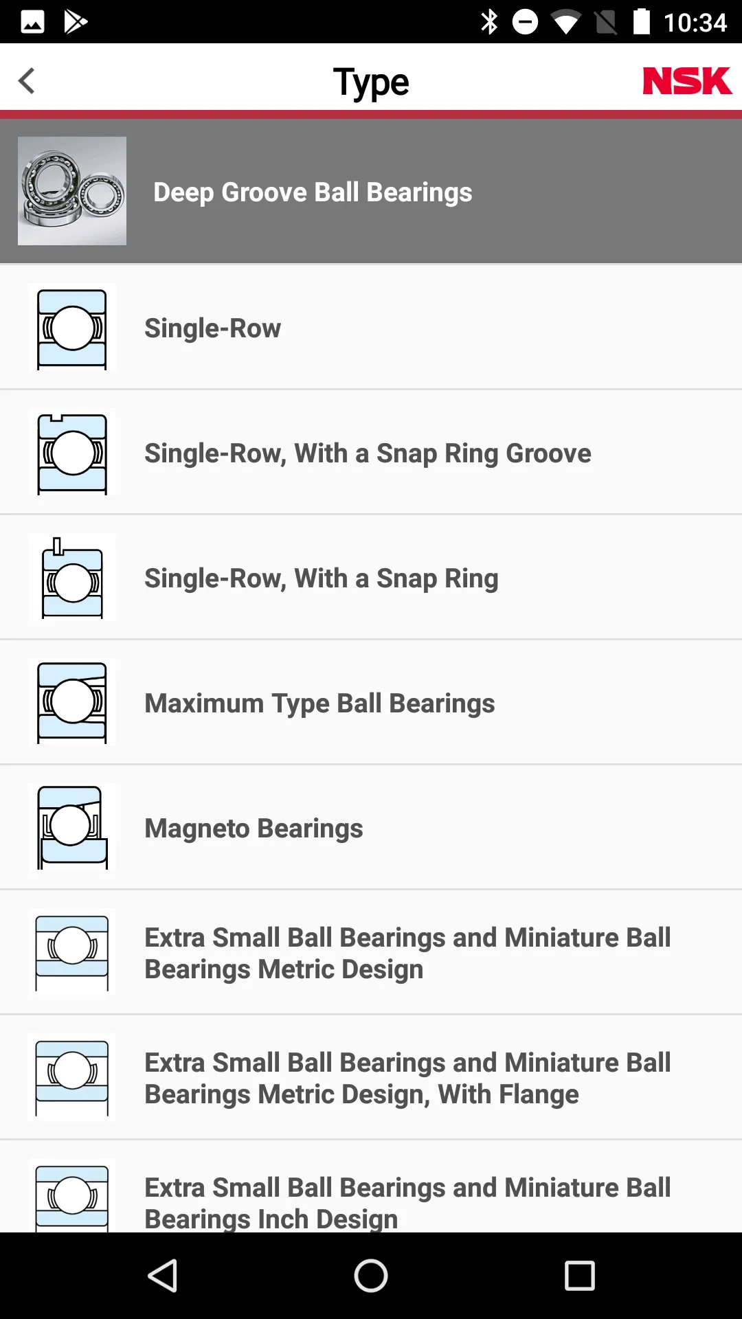 NSK Online Catalog (Bearings) | Indus Appstore | Screenshot