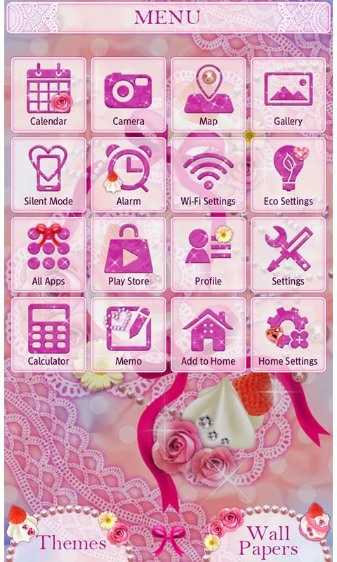 Pink Wallpaper Sparkly Sweets | Indus Appstore | Screenshot