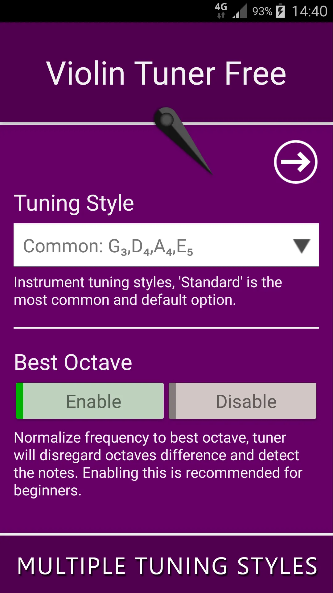 Violin Tuner | Indus Appstore | Screenshot