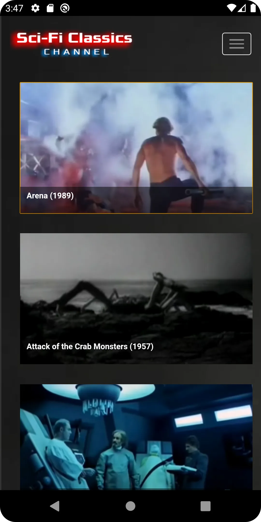 Sci-Fi Classic Movies Channel | Indus Appstore | Screenshot