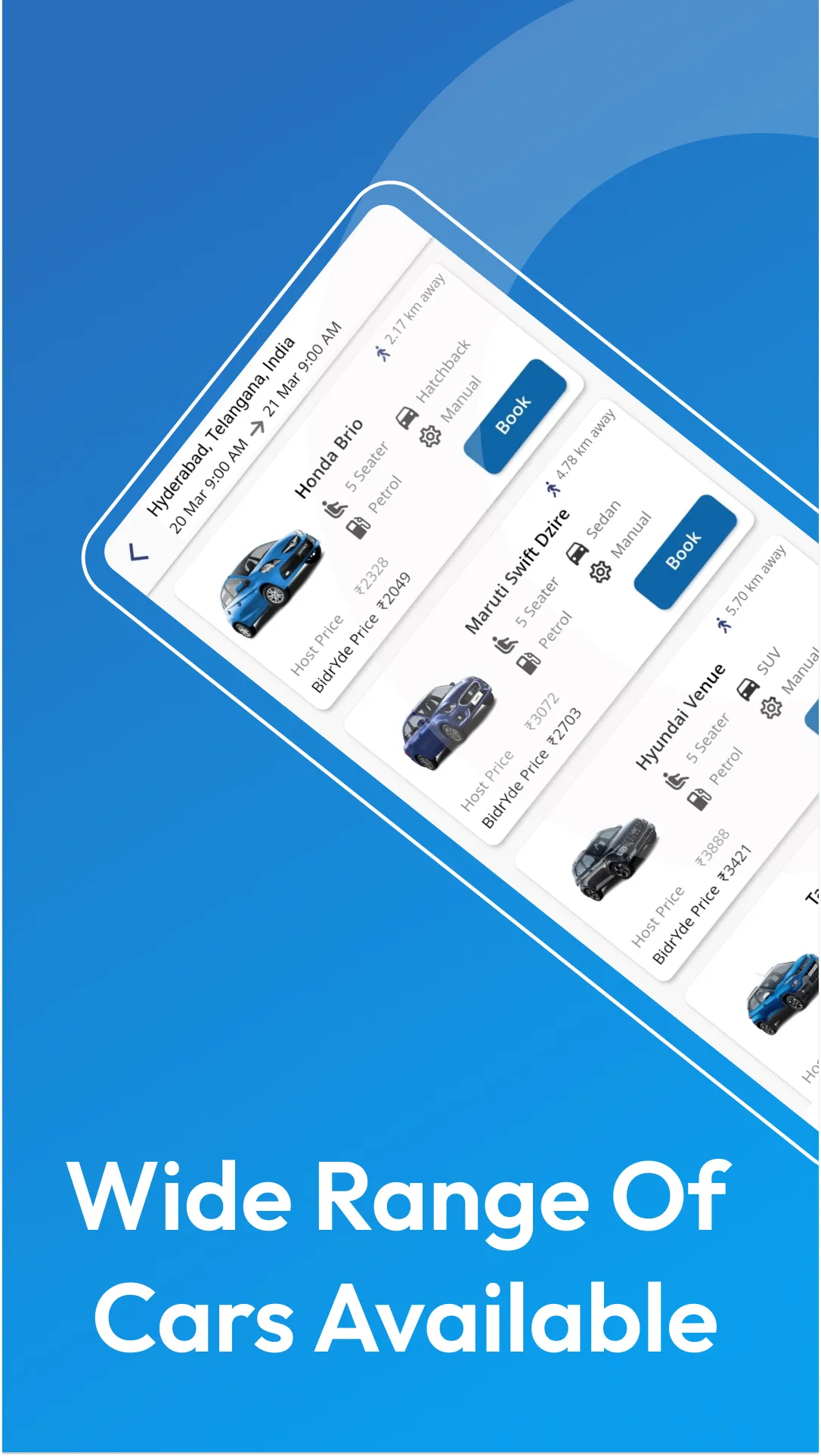 BidrYde - Self Drive Cars | Indus Appstore | Screenshot