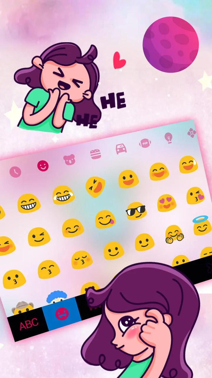 Pastel Pink Girl Keyboard Them | Indus Appstore | Screenshot