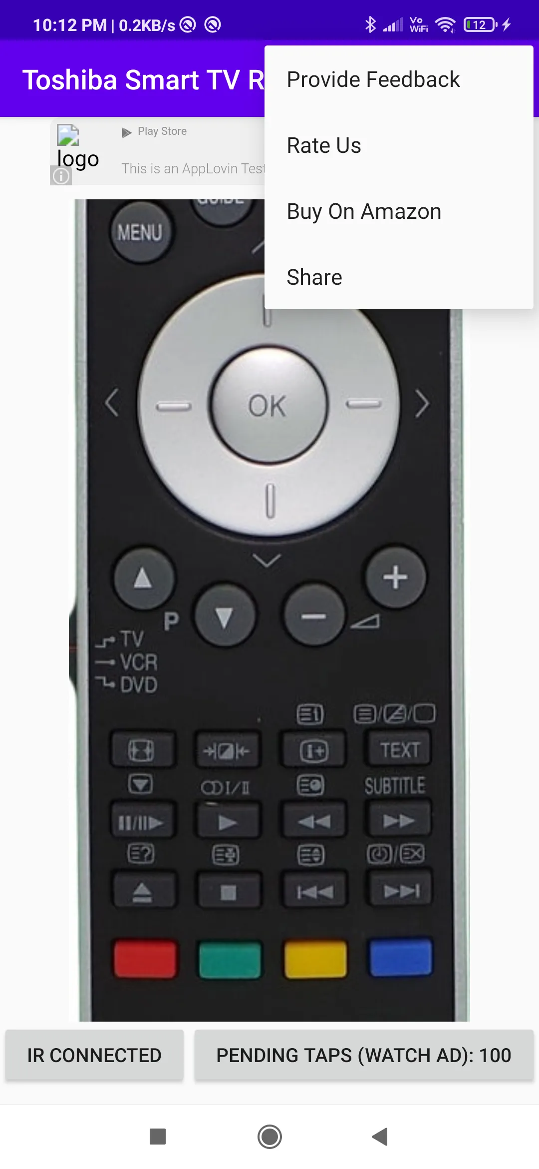 Toshiba TV Remote App | Indus Appstore | Screenshot