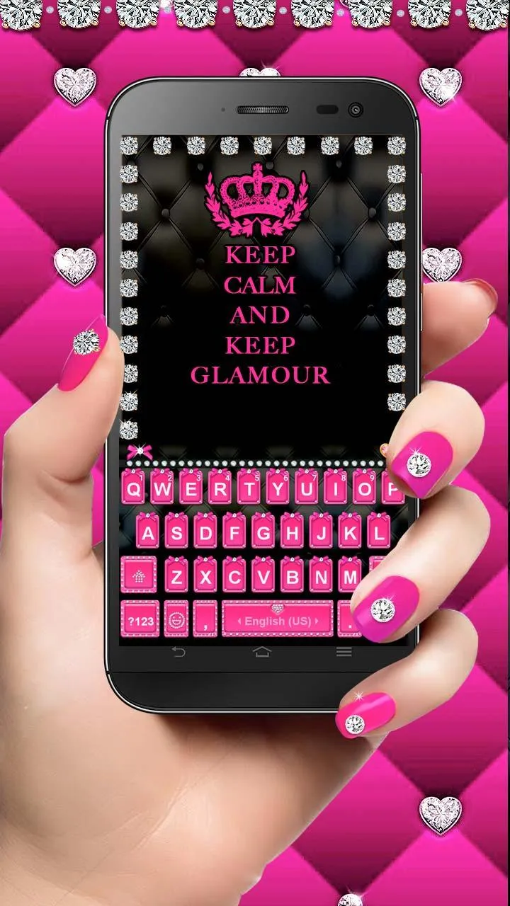 Pink Glamour girl Keyboard The | Indus Appstore | Screenshot