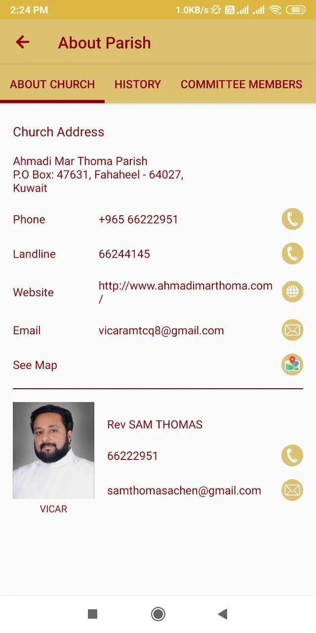 Ahmadi Mar Thoma Parish Kuwait | Indus Appstore | Screenshot