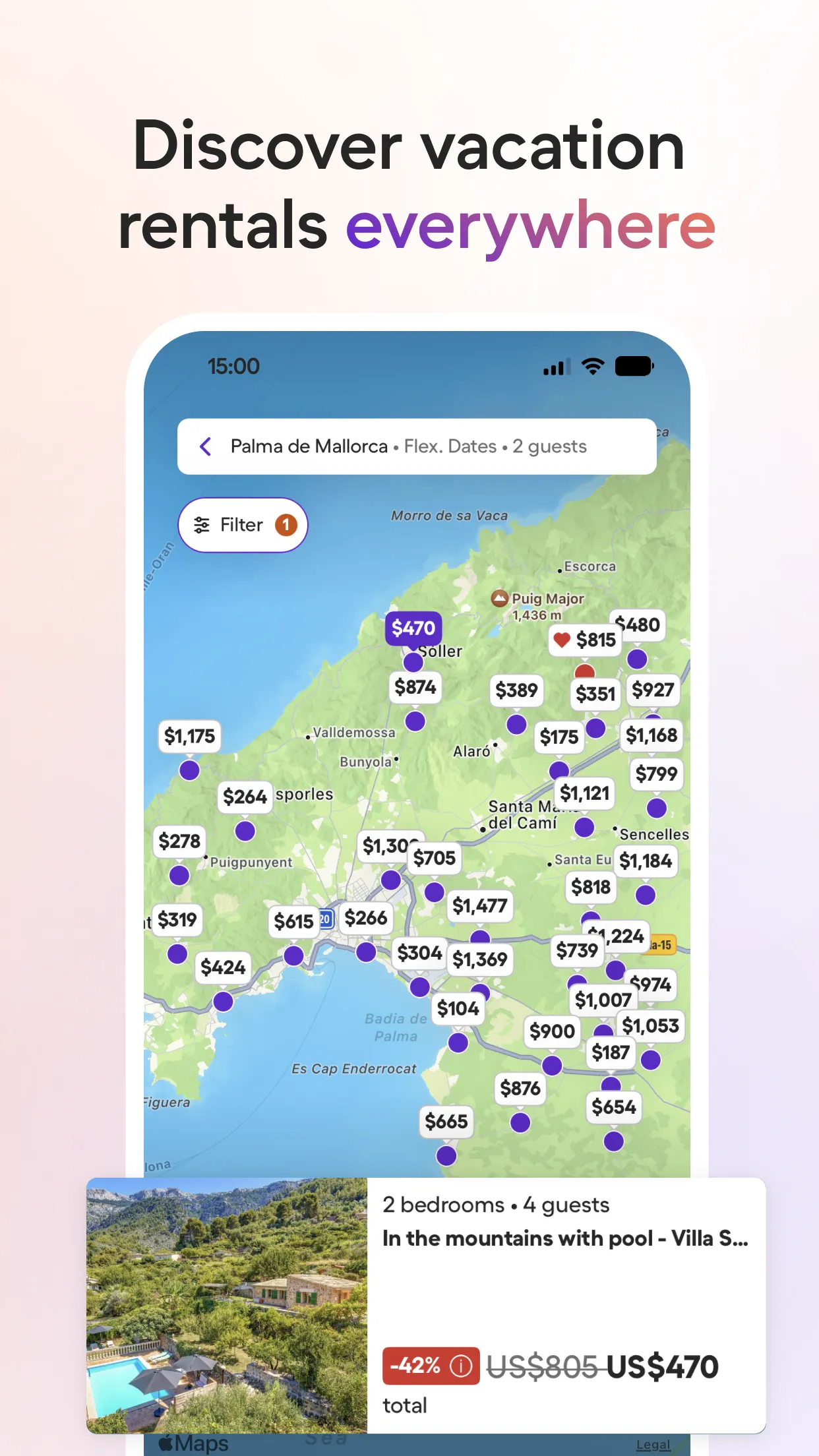 Vacation Rentals - HomeToGo | Indus Appstore | Screenshot