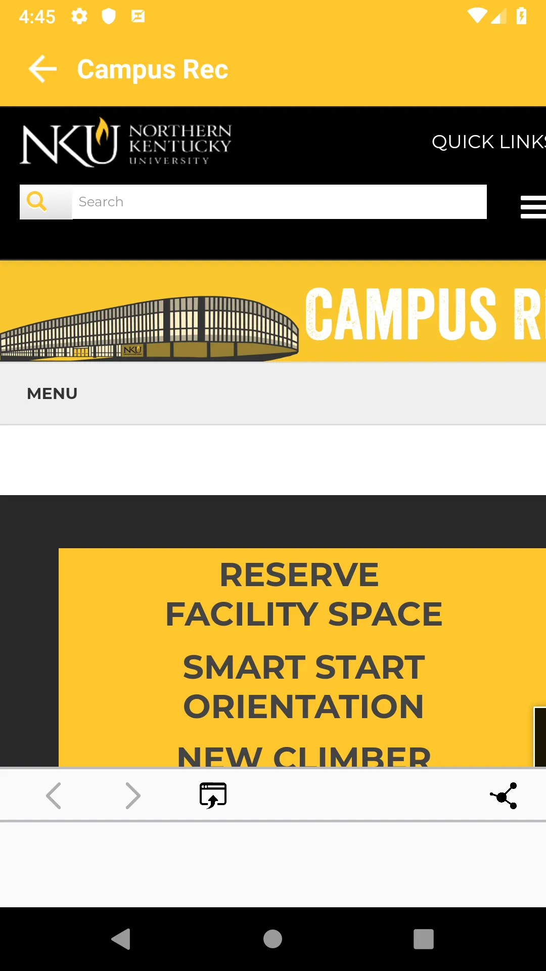 NKU Campus Rec | Indus Appstore | Screenshot