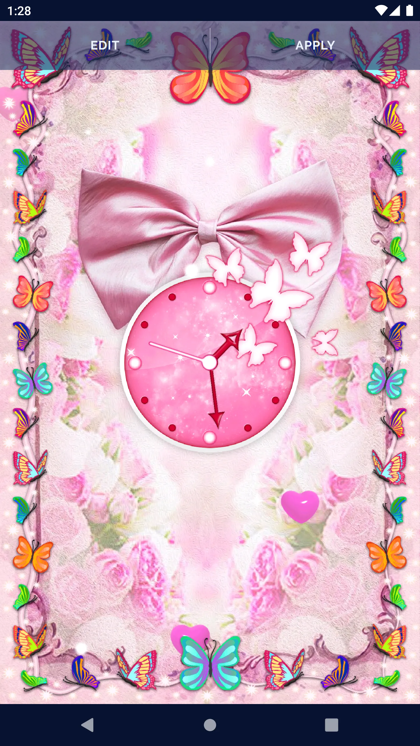 Pink Bow Live Wallpaper | Indus Appstore | Screenshot