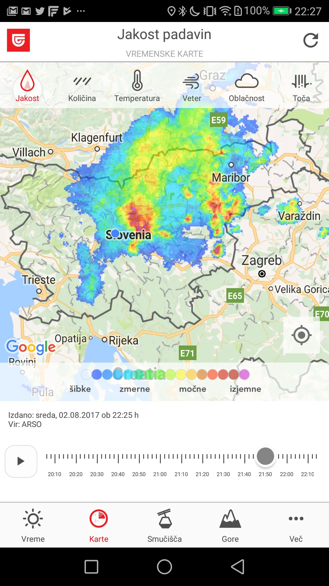 Triglav Vreme | Indus Appstore | Screenshot