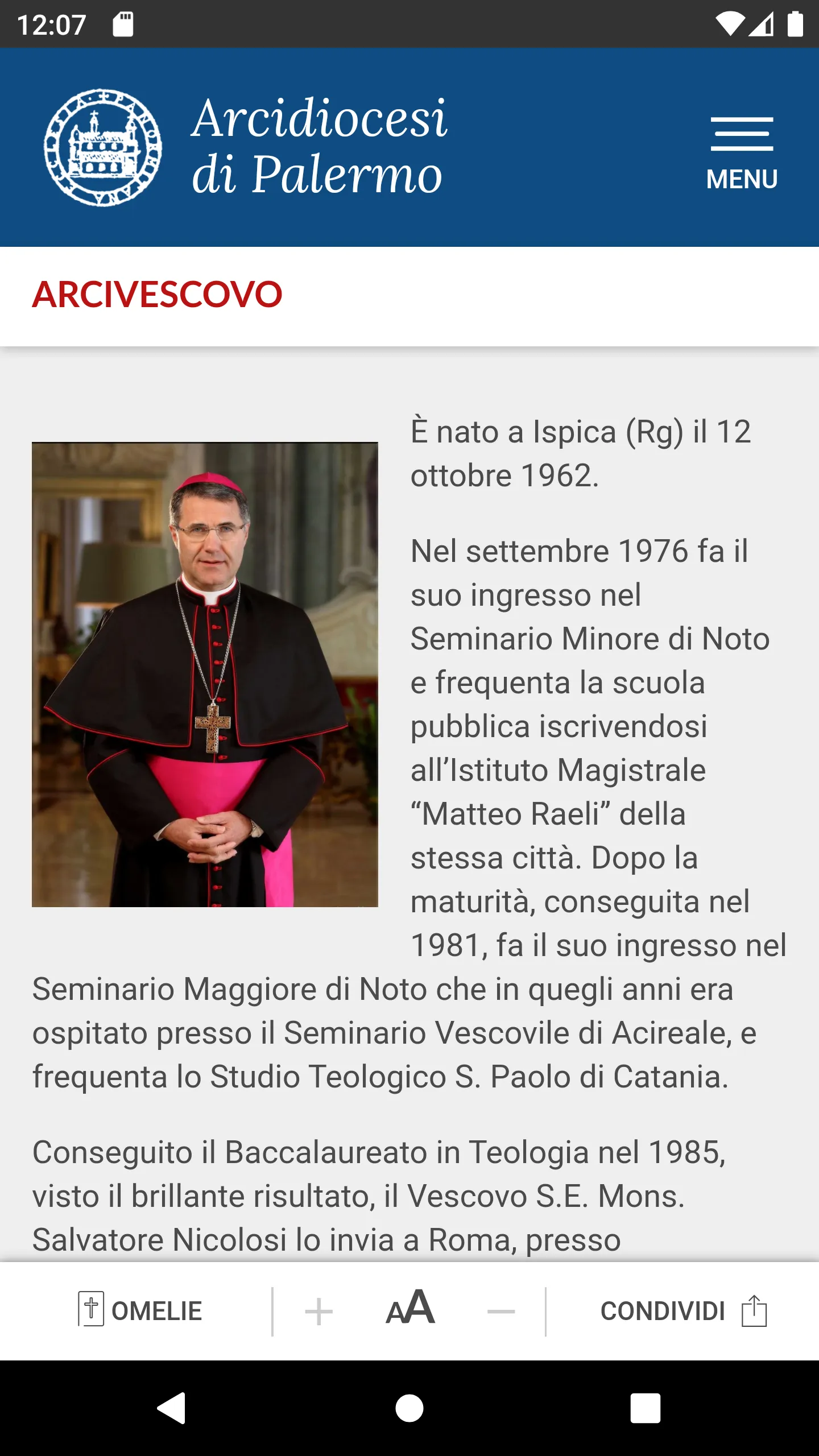 Arcidiocesi di Palermo | Indus Appstore | Screenshot