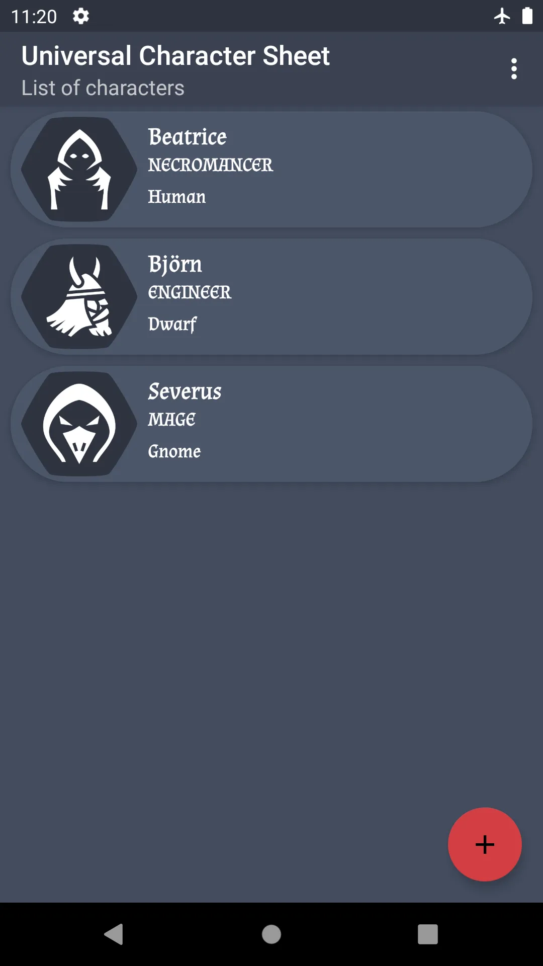 Universal Character Sheet | Indus Appstore | Screenshot