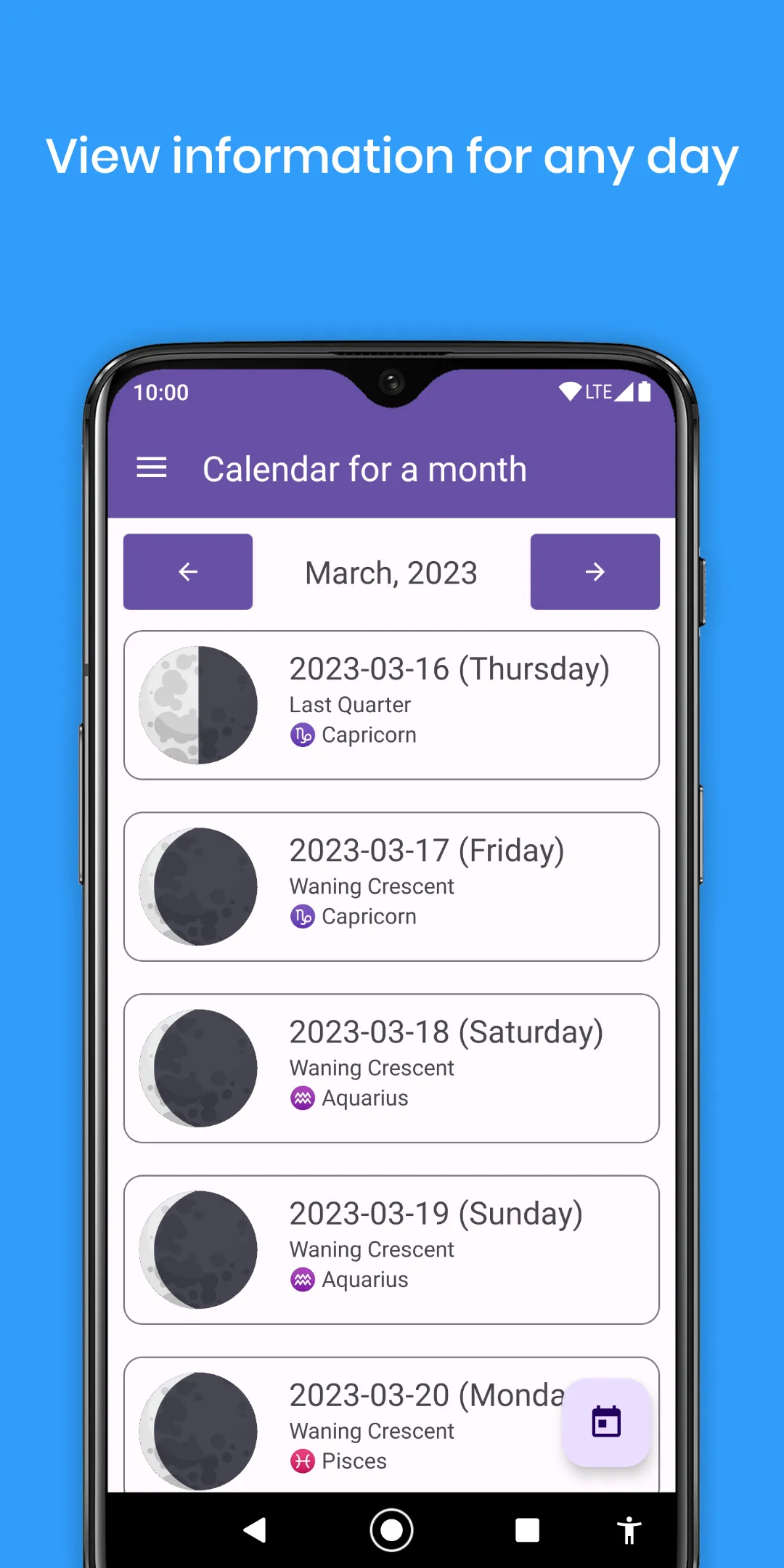 Lunar calendar for plants | Indus Appstore | Screenshot