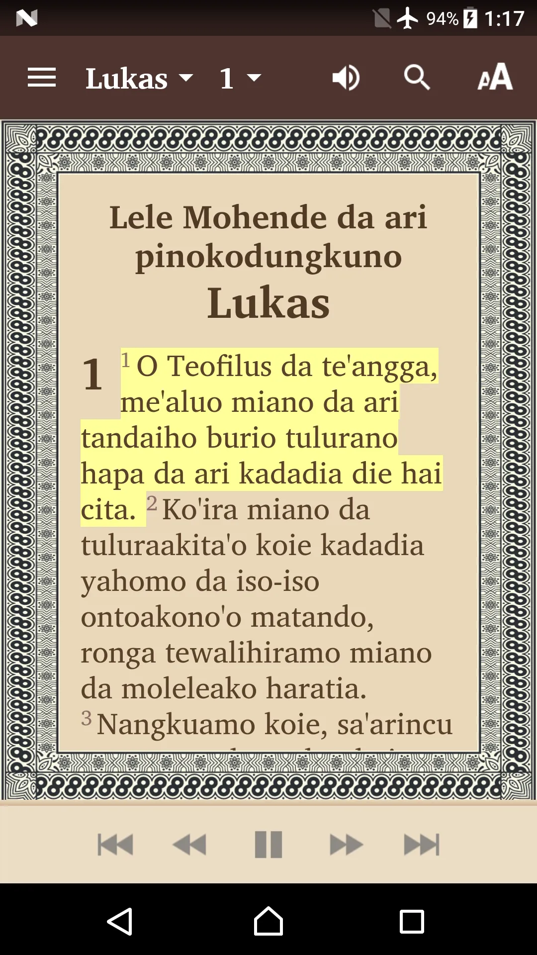 Alkitab Bahasa Moronene | Indus Appstore | Screenshot