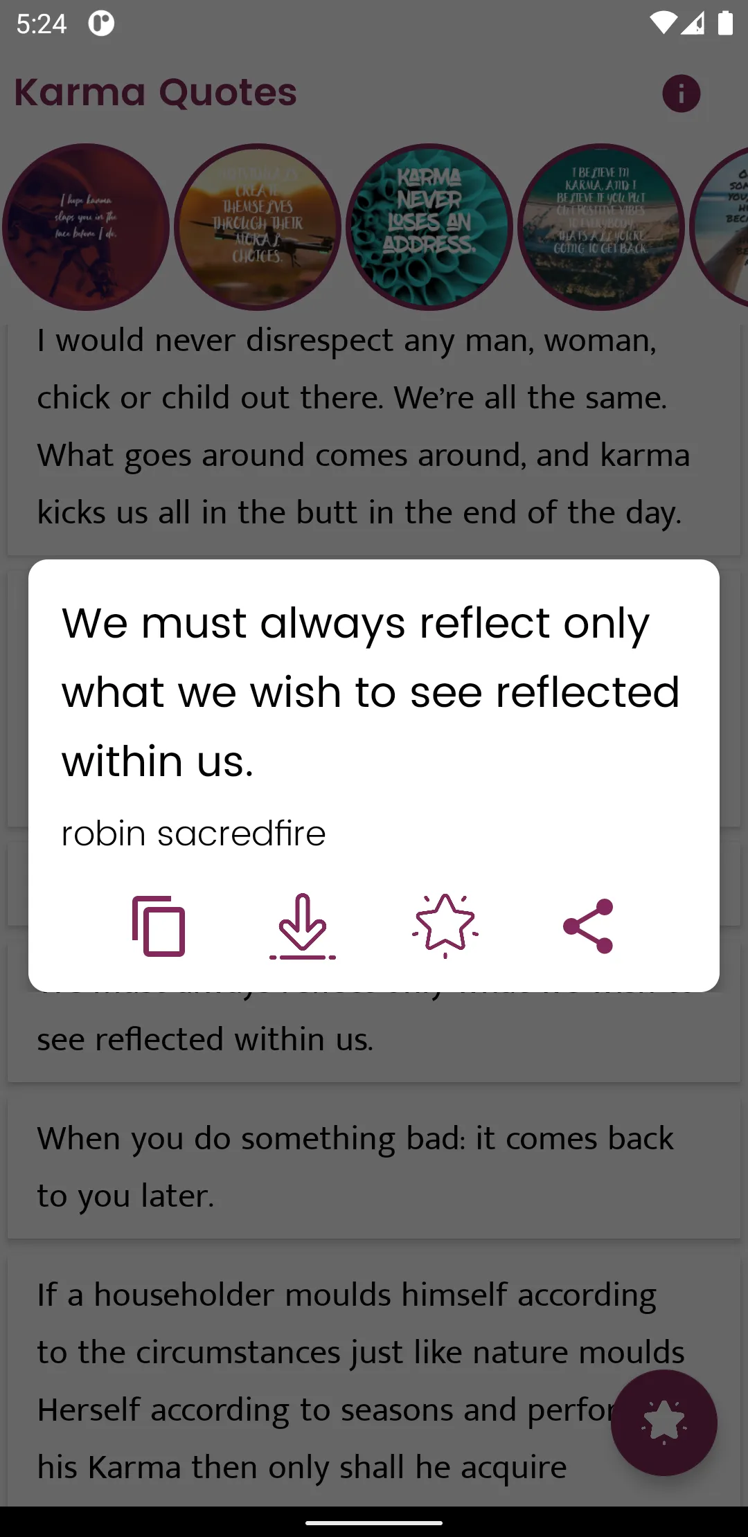 Karma Quotes and Sayings | Indus Appstore | Screenshot