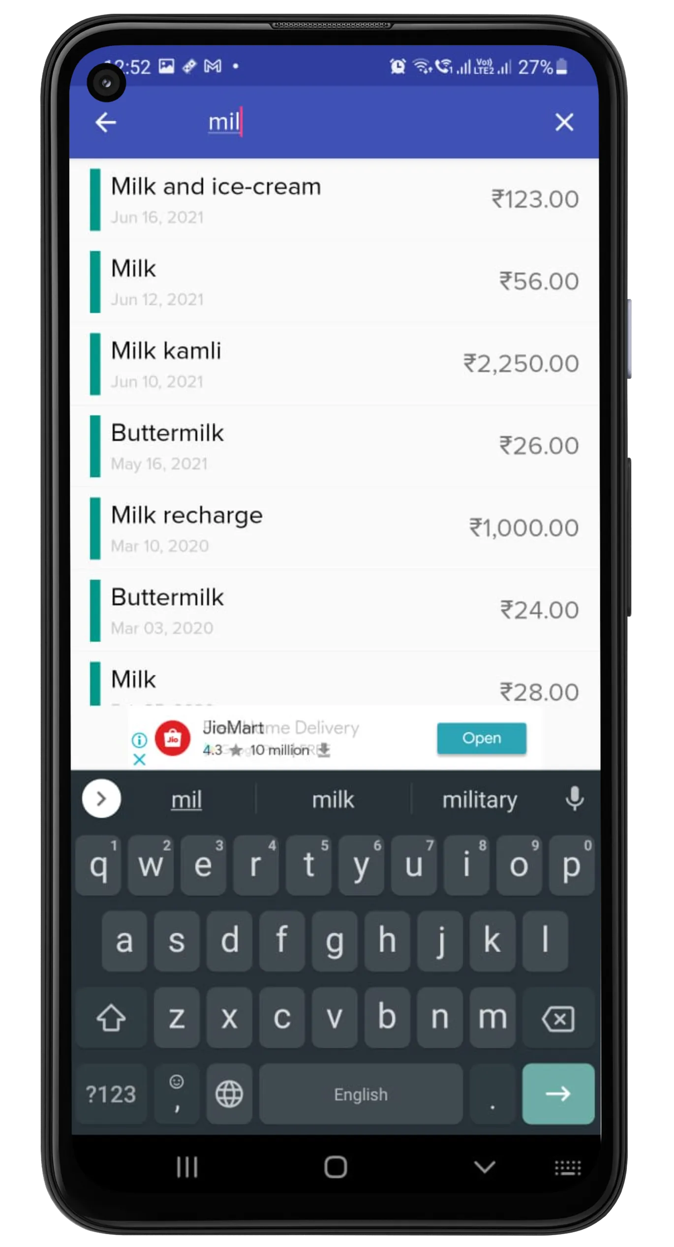 Expense Diary | Indus Appstore | Screenshot