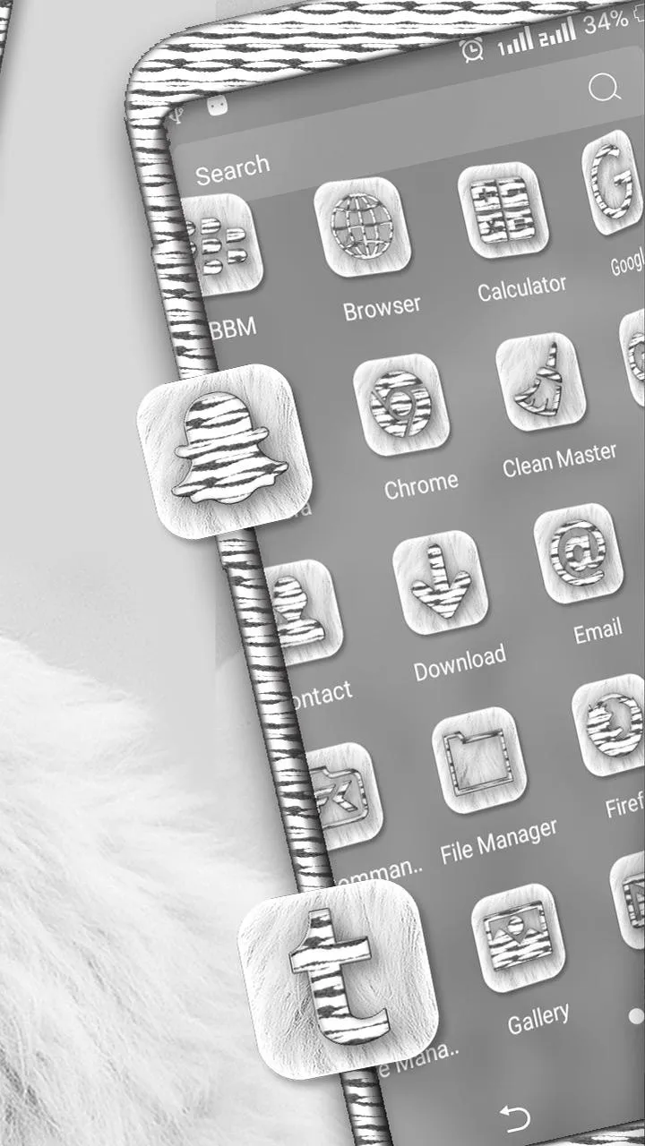 White Lion Launcher Theme | Indus Appstore | Screenshot