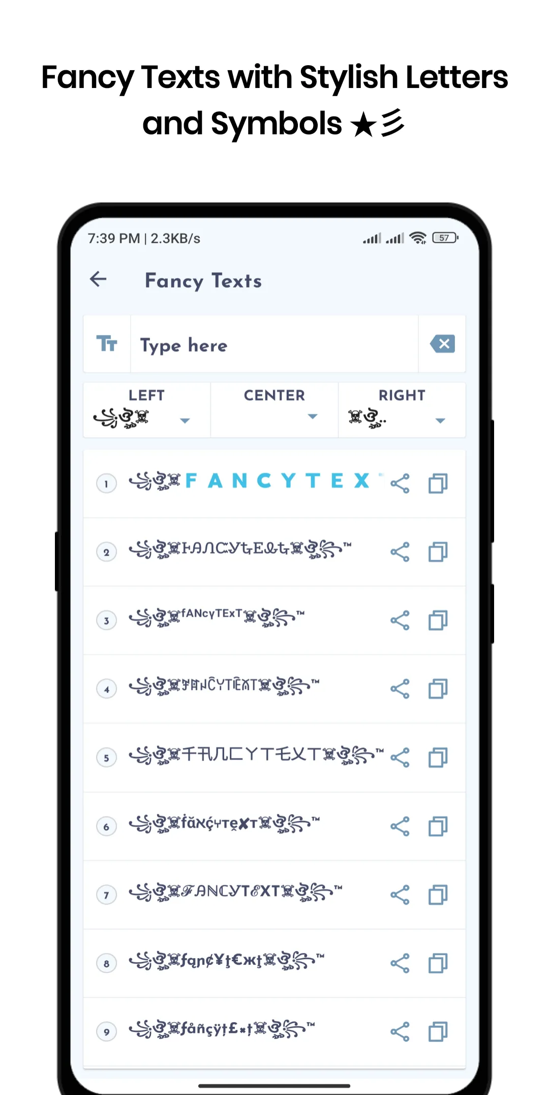 Fancy Texts - Cool Symbols | Indus Appstore | Screenshot