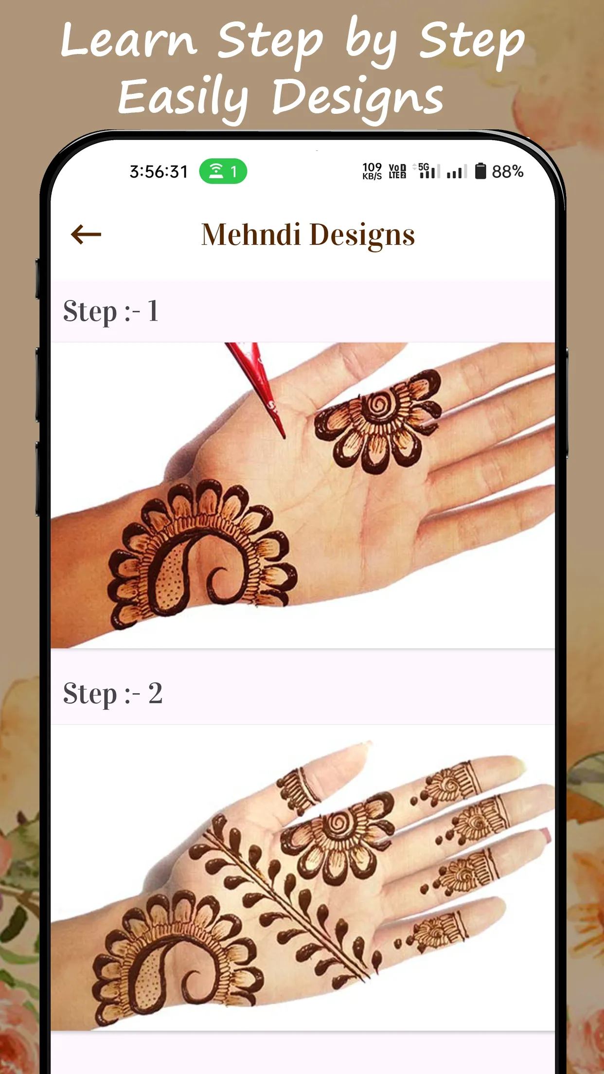 Mehndi Design Easy Simple | Indus Appstore | Screenshot