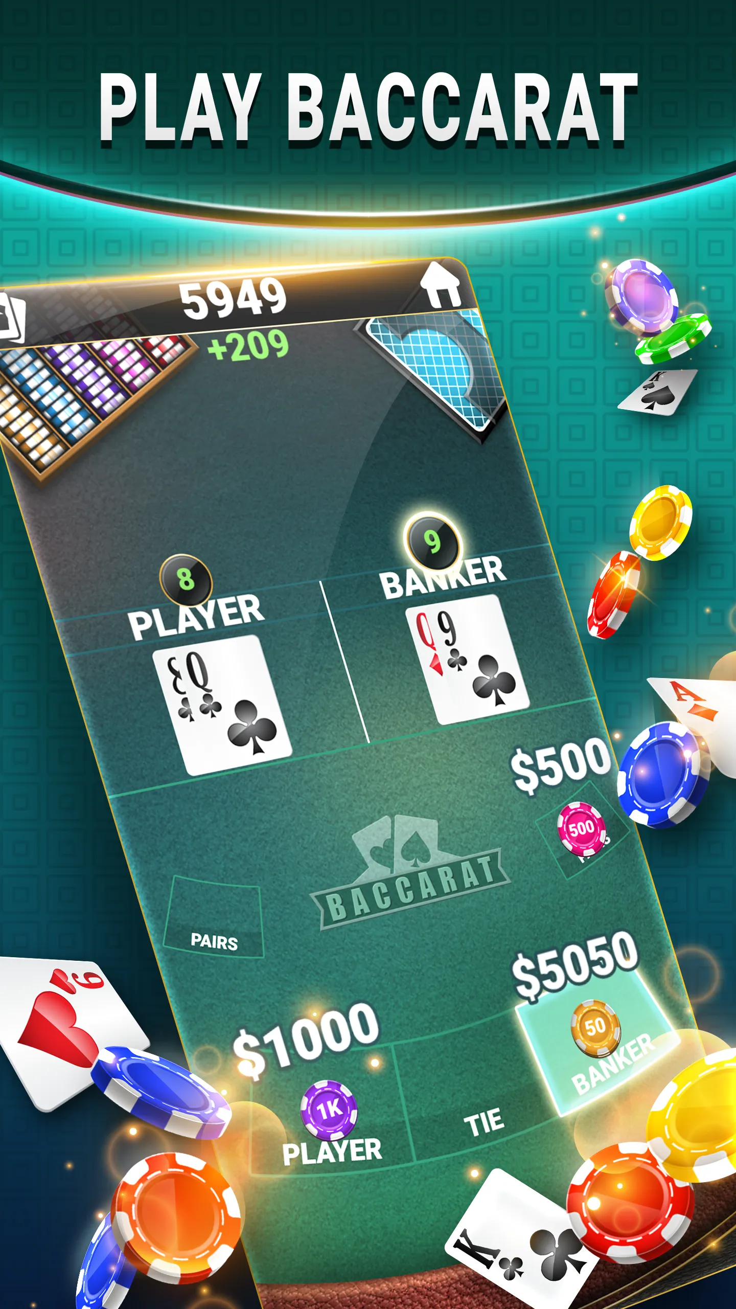 Blackjack & Baccarat Card Game | Indus Appstore | Screenshot