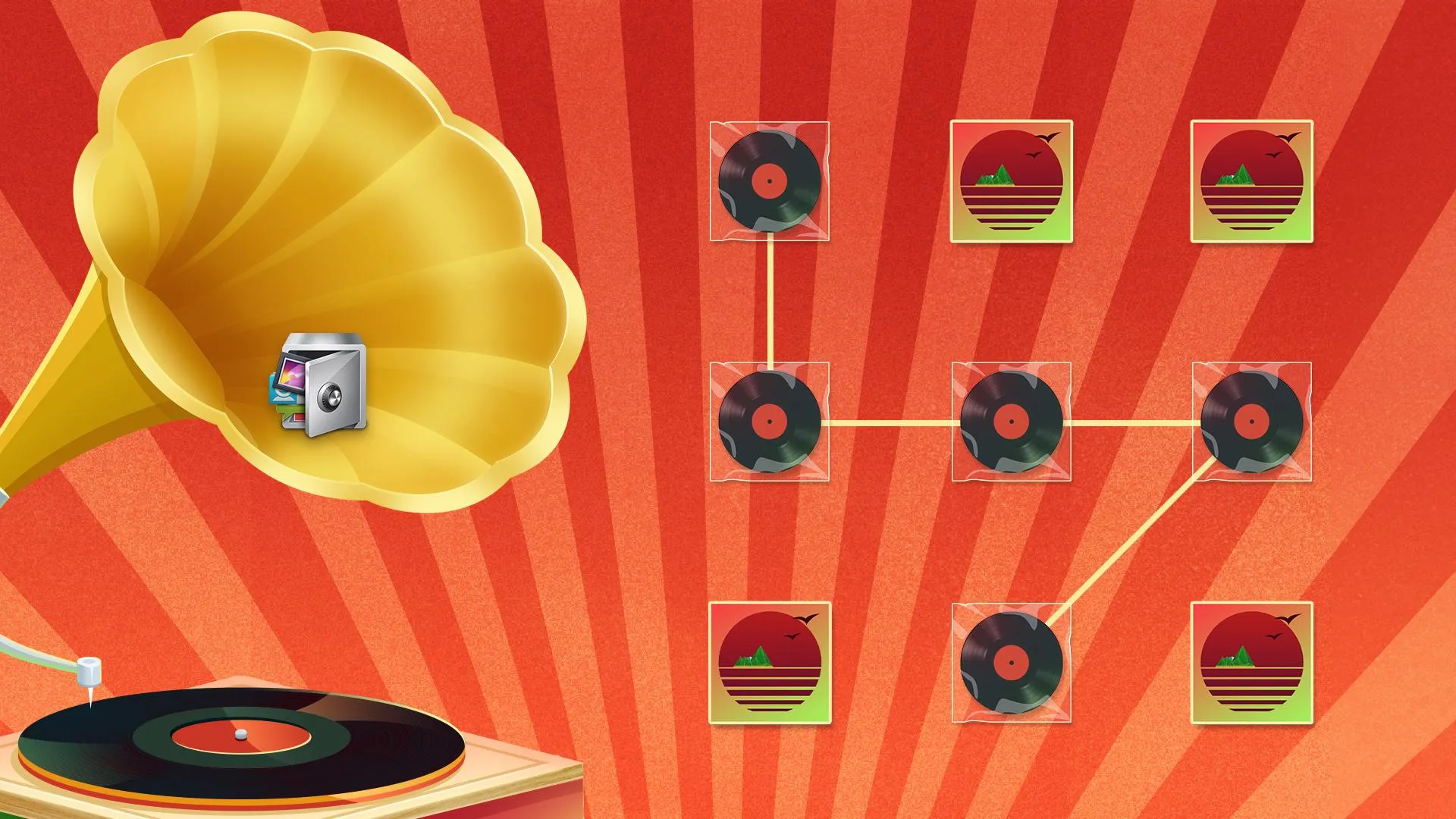 AppLock Theme Gramophone | Indus Appstore | Screenshot