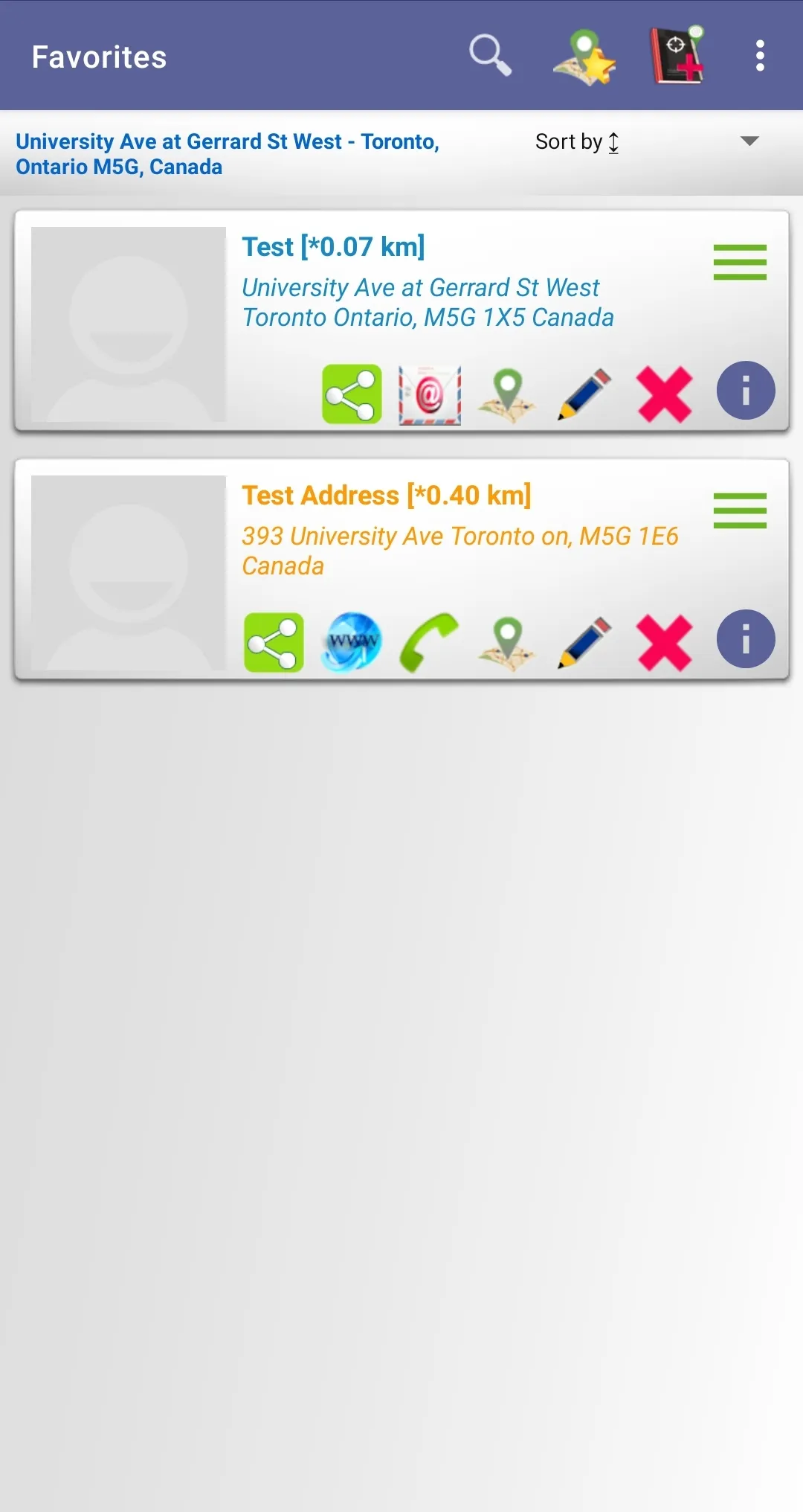 GPS Address Book | Indus Appstore | Screenshot