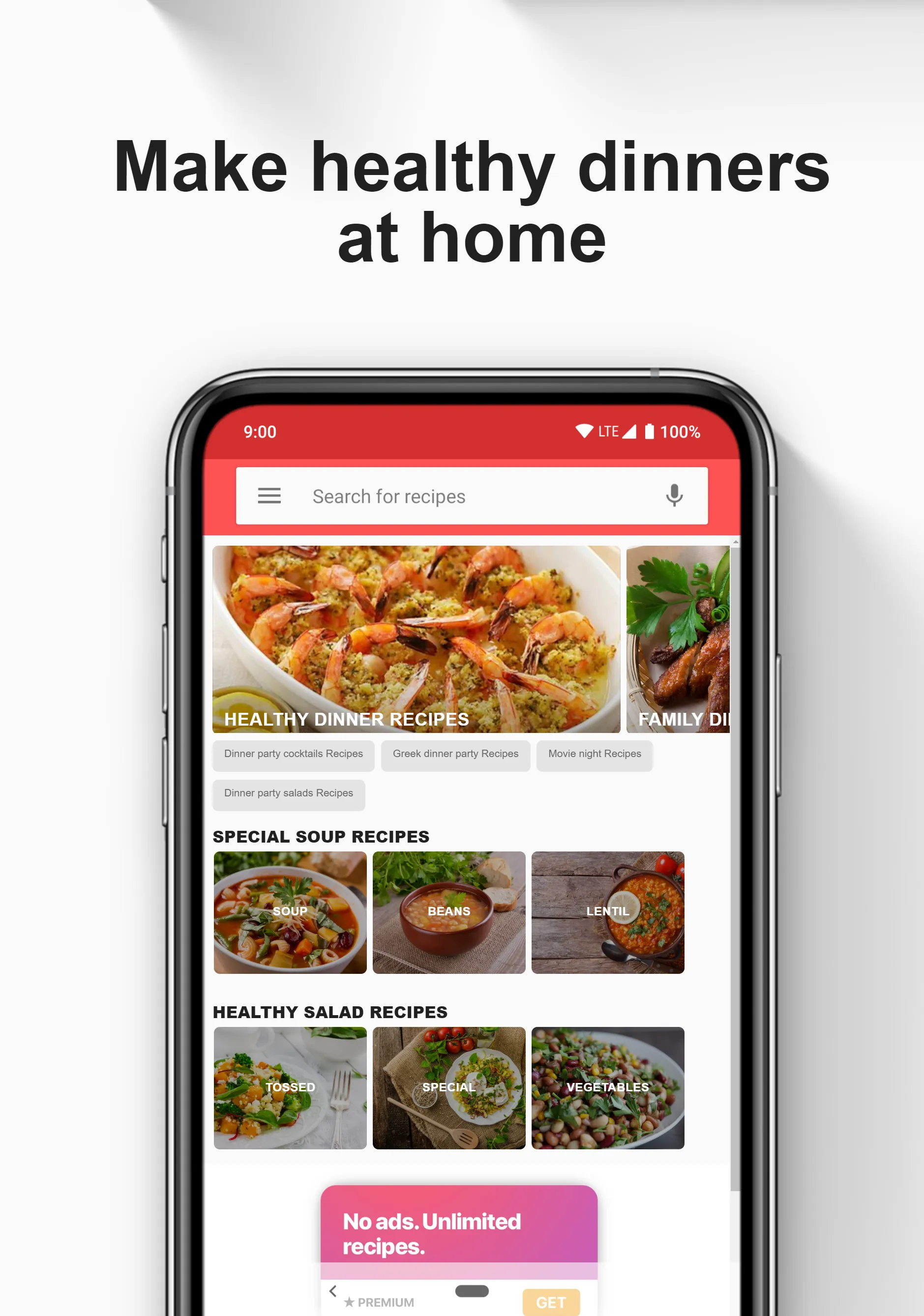 Dinner Recipes & Meal Planner | Indus Appstore | Screenshot