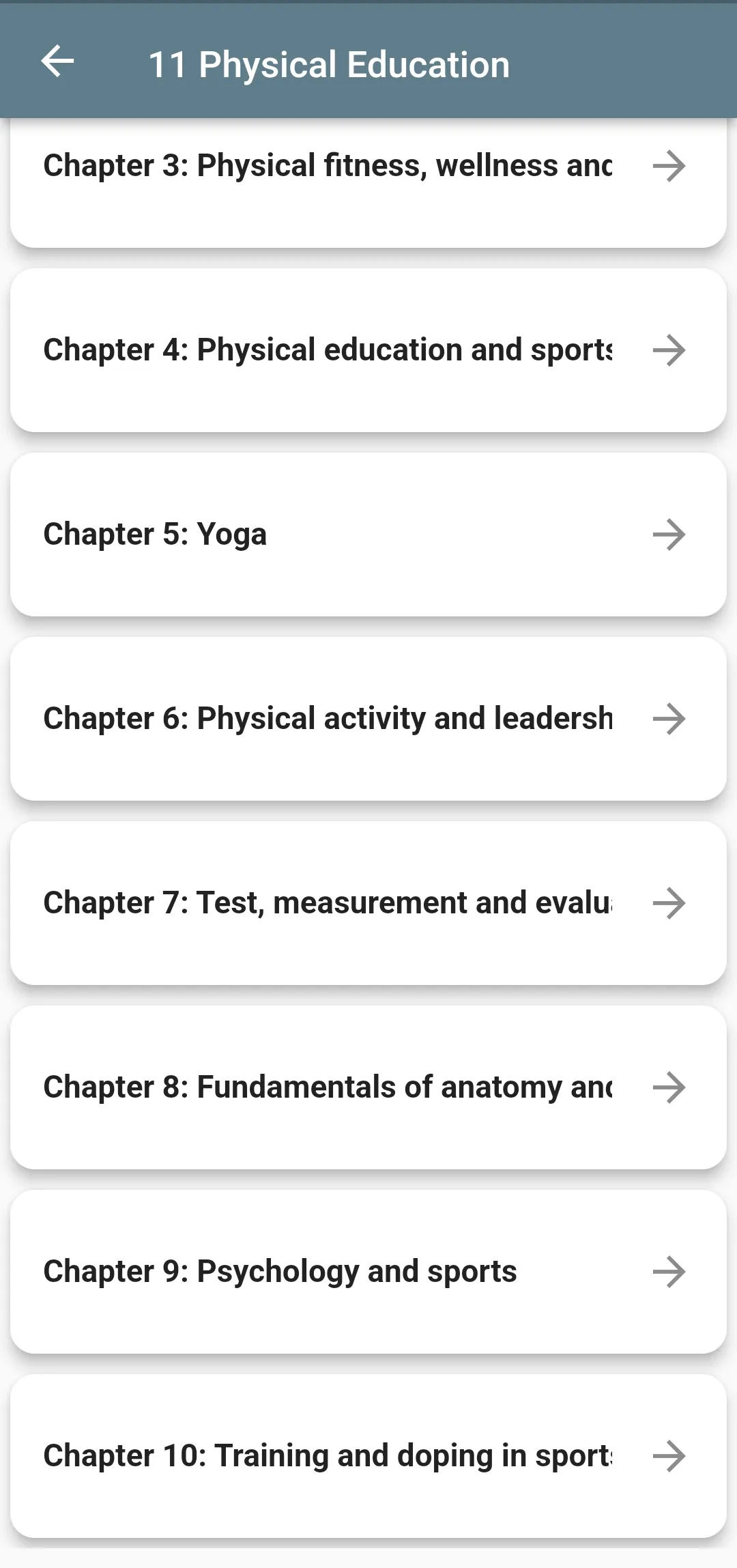 Class 11 Physical Education | Indus Appstore | Screenshot